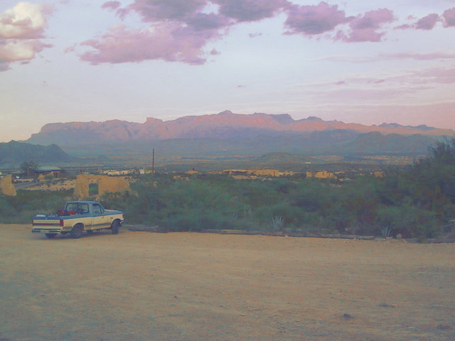 Chisos in Sunset from Terlingua